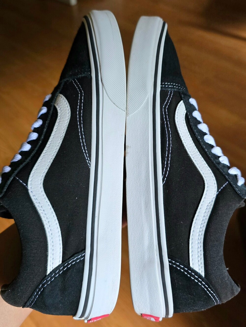 Sz 7.0 Men's/8.5 Women's VANS OLD SKOOL 'Black/White' Suede/Canvas Casual Shoes - Picture 4 of 8